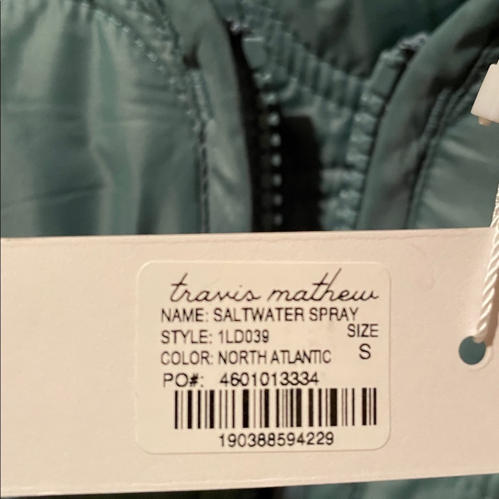 Travis Mathew Teal Quilted Jacket - Picture 3 of 4